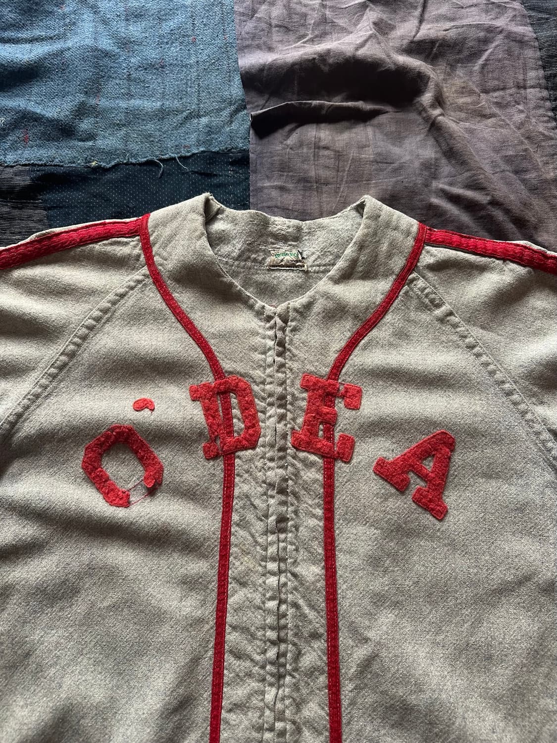40s USA Vintage Wool BaseBall Shirt 상품이미지3
