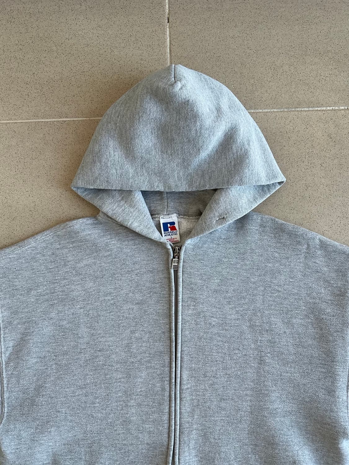 90s 빈티지 러셀 후드집업 그레이 L 상품이미지4