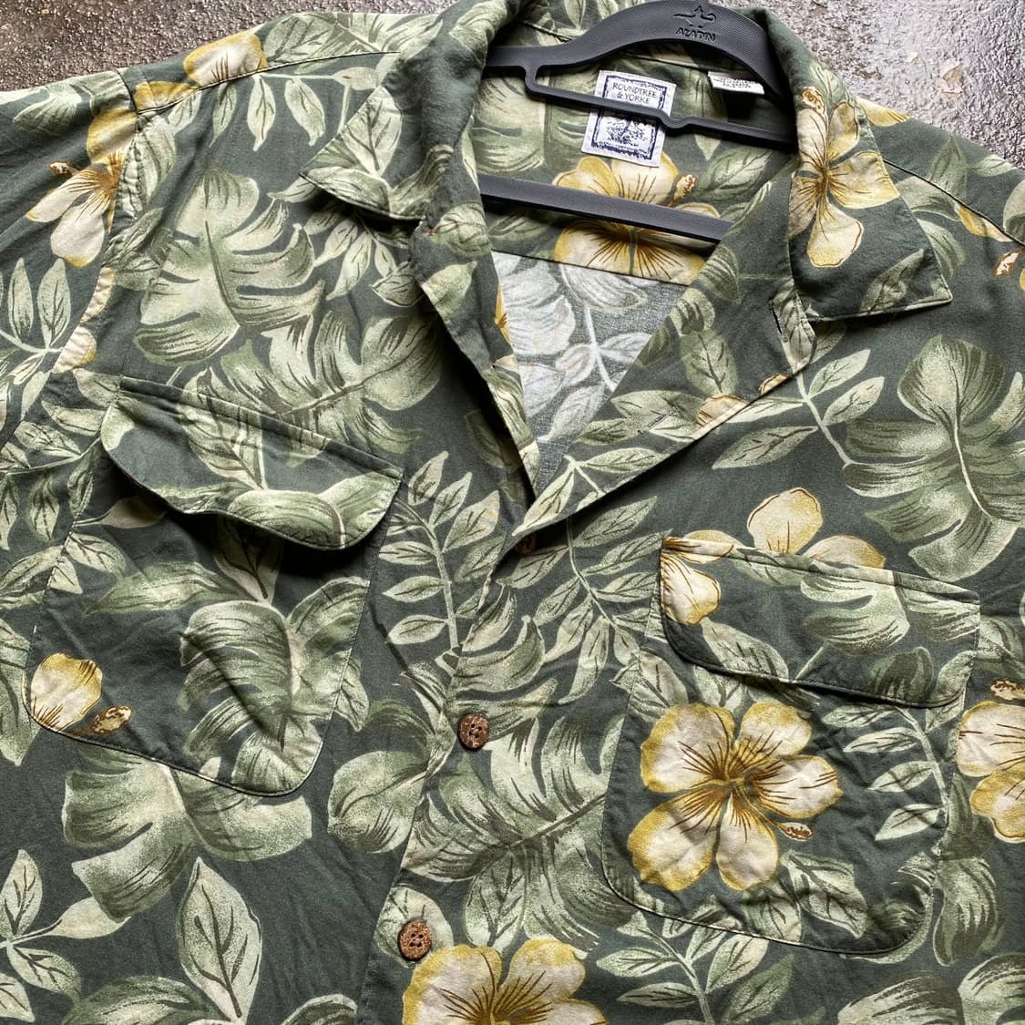 빈티지 빈티지 하와이안 반팔 셔츠 꽃무늬 상품이미지3