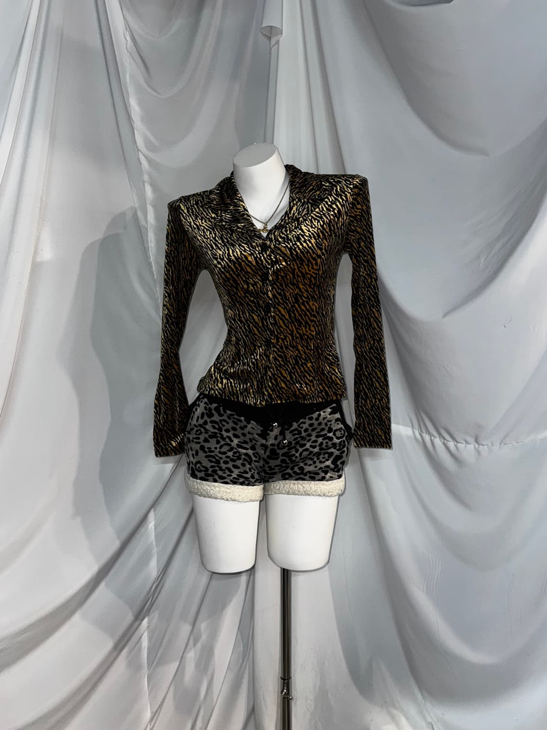 레오파드 시부야 갸루 코디세트 상품이미지4