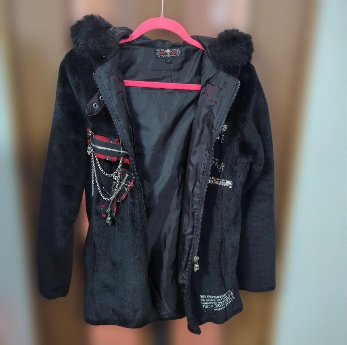 매드펑크 고양이 귀 네코미미 후드집업 퍼 점퍼 자켓 상품이미지3