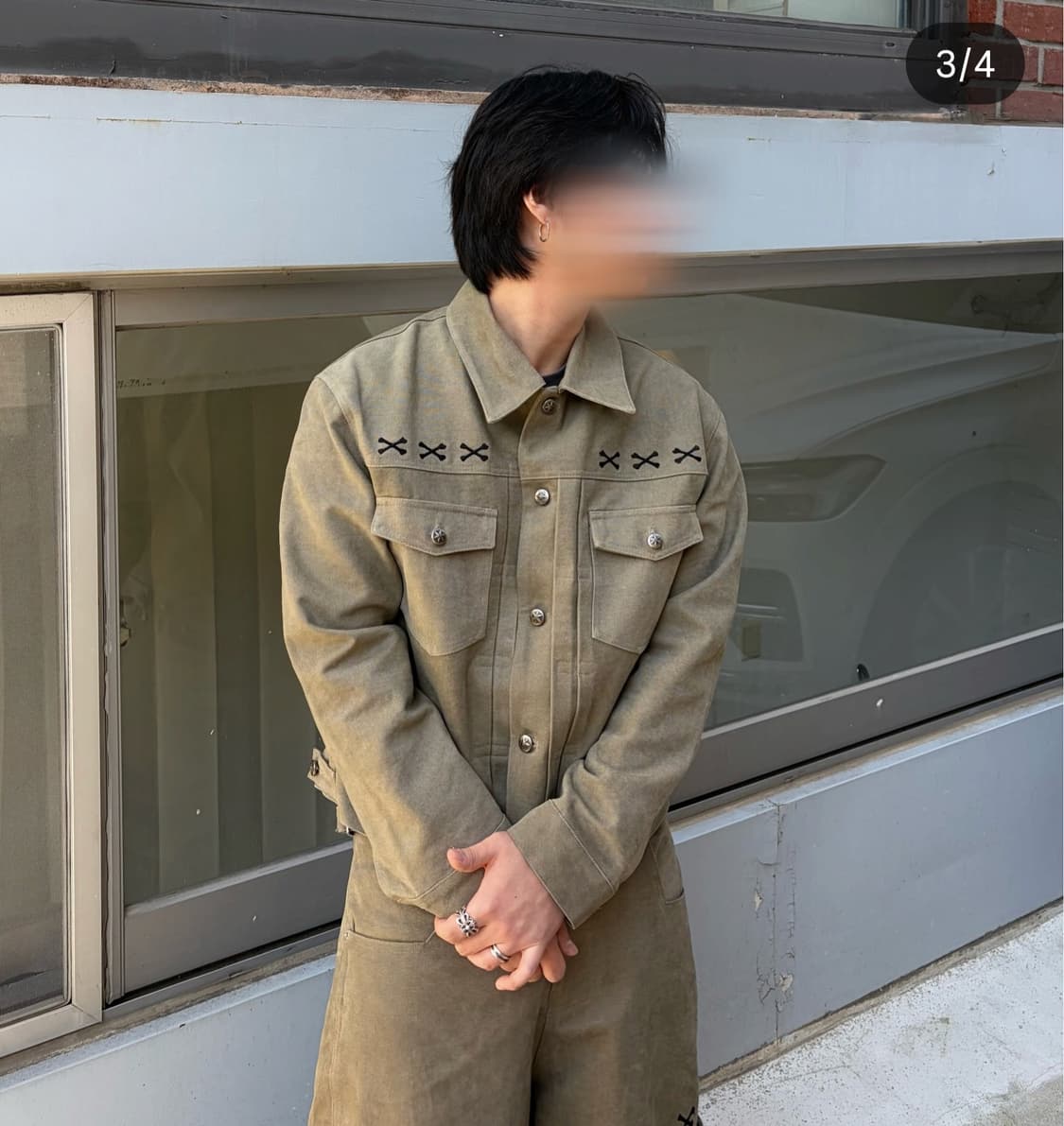 [3] 카미엔 X 아오이로 크롭 트러커 자켓 상품이미지4