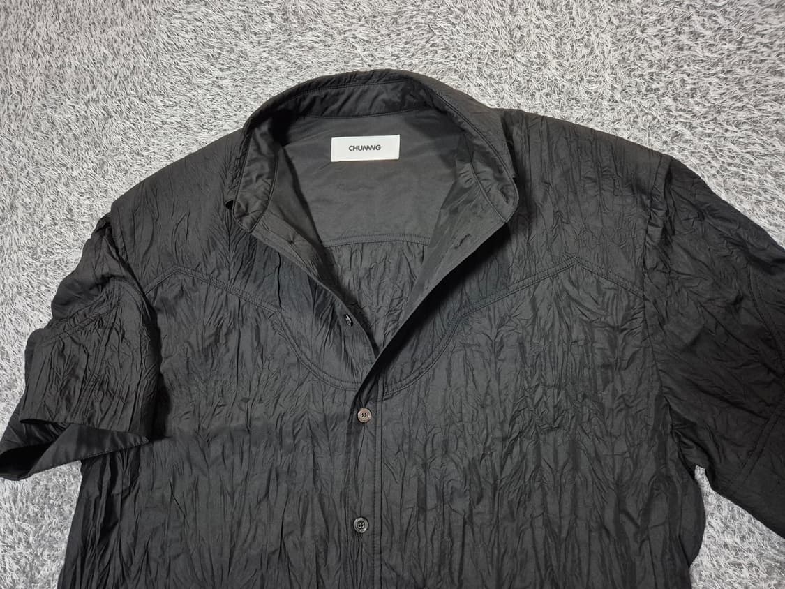 CHUNNNG 남성 링클 시어서커 반팔 셔츠 M(100) 상품이미지6