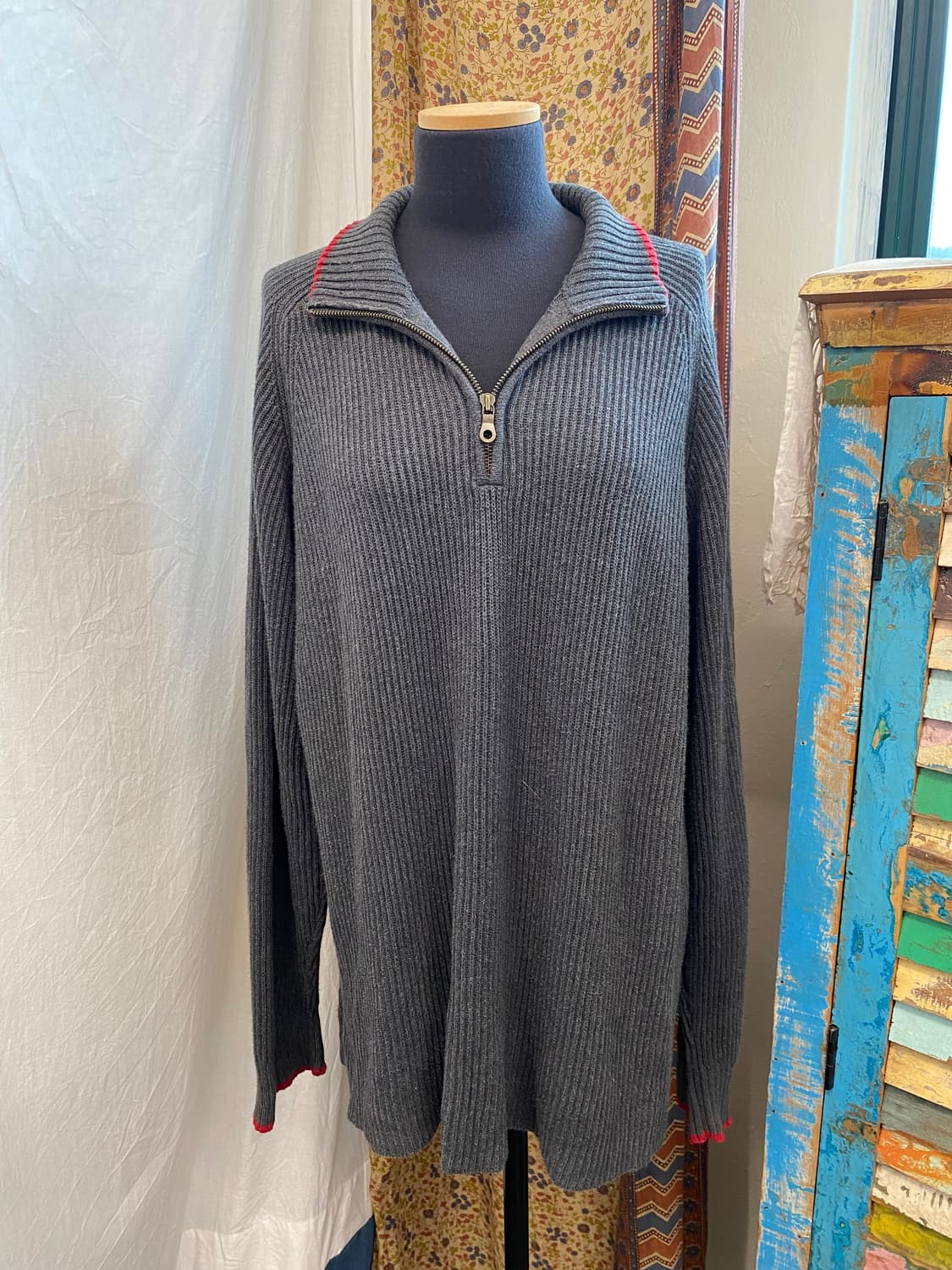 GAP 딥그레이 집업 니트(MEN XL) 상품이미지10