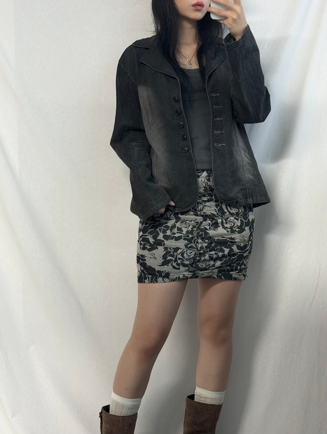 워싱 버튼 스티치 데님 자켓 상품이미지6