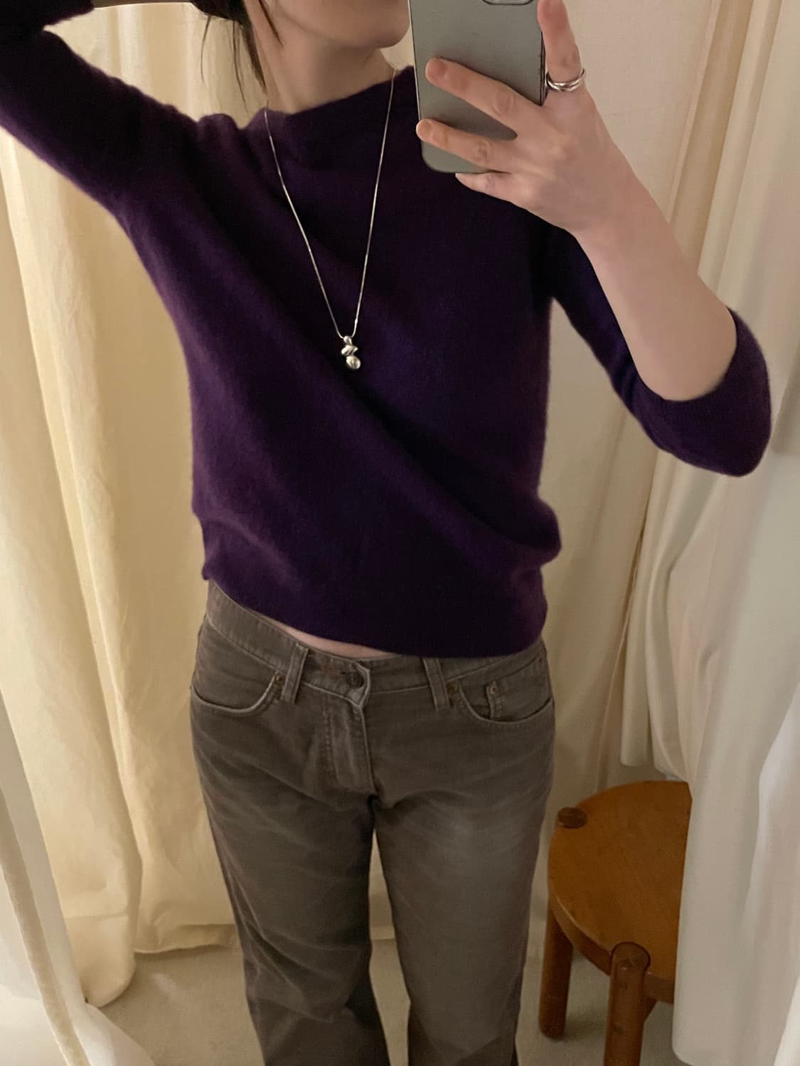 vintage violet cashmere 100 knit 상품이미지7