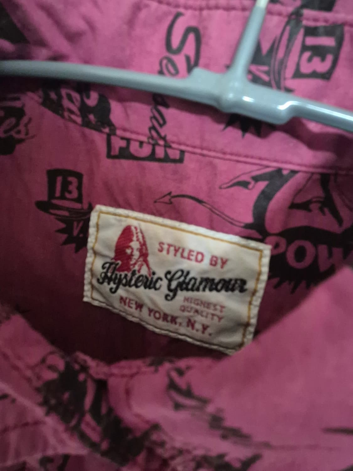 히스테릭글래머 빈티지 로고플레이 카툰 셔츠 상품이미지3