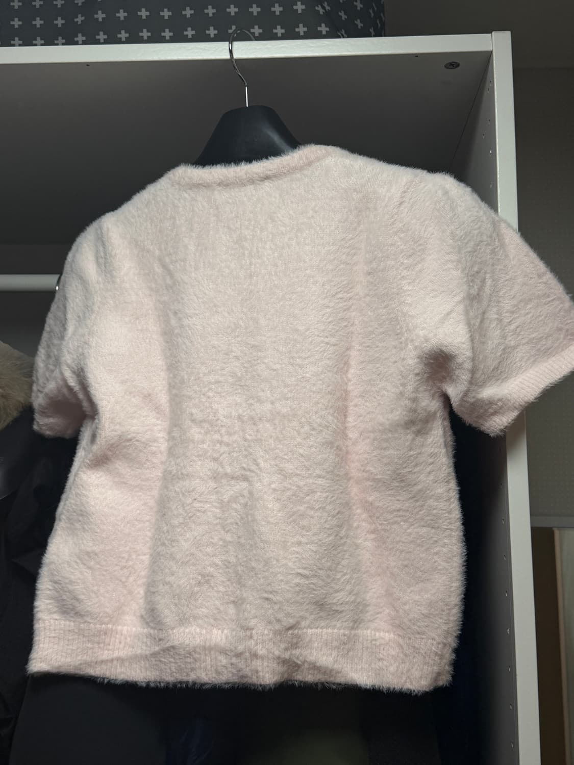 룩캐스트 앙고라 반팔 가디건 니트 상품이미지2