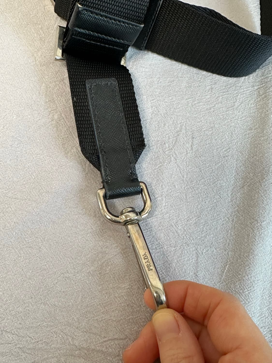 프라다 블랙 포코노 서류 가방 나일론 사피아노 상품이미지7