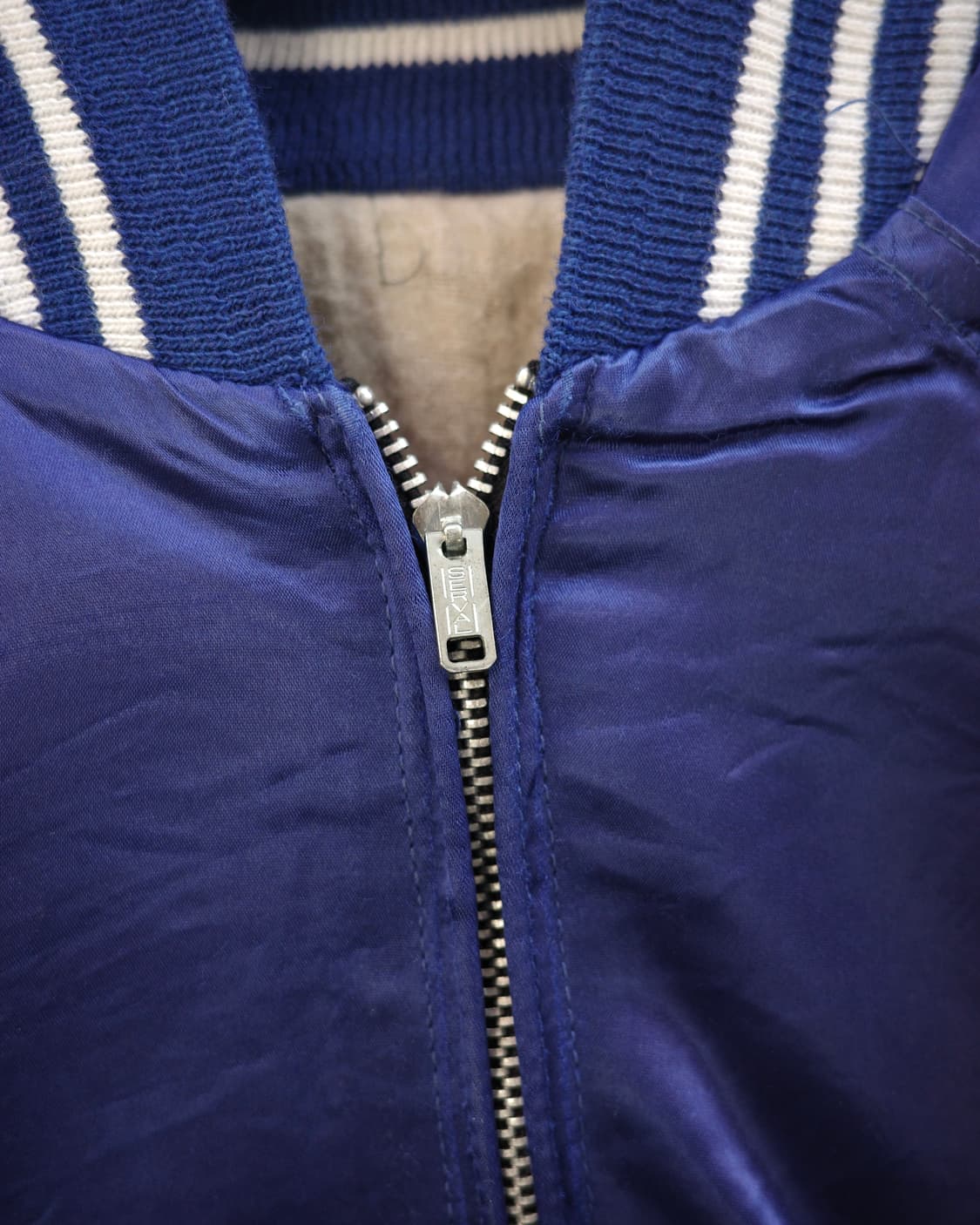 60’s 빈티지 나일론 새틴 블루종 자켓 상품이미지2