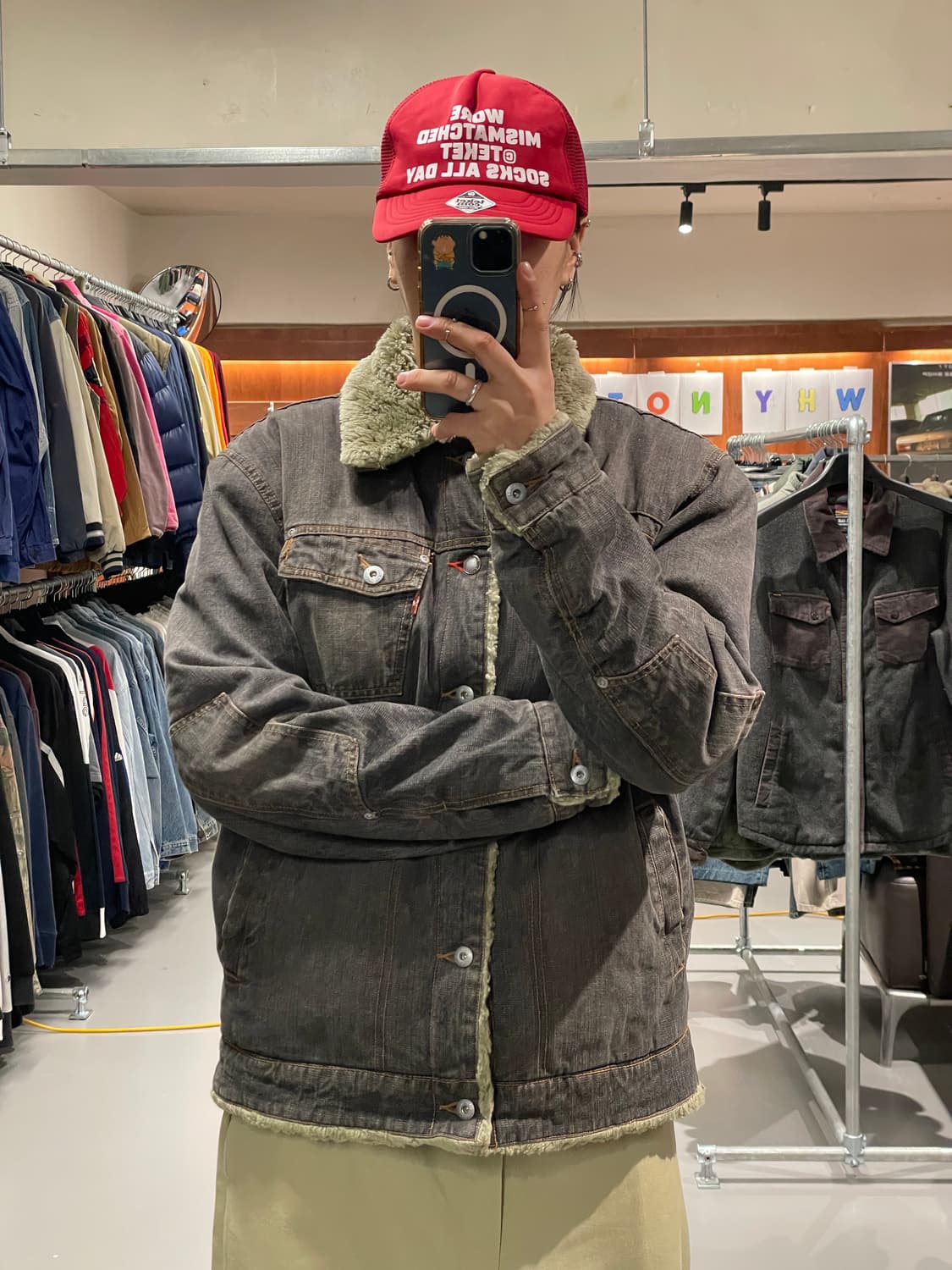 빈티지 Y2K 쉐르파 데님 자켓   상품이미지2