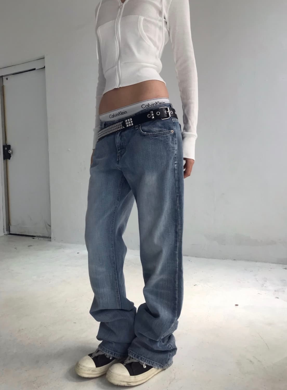 쿄이 스트레이트 진 STACKED LOW DENIM PT  상품이미지1