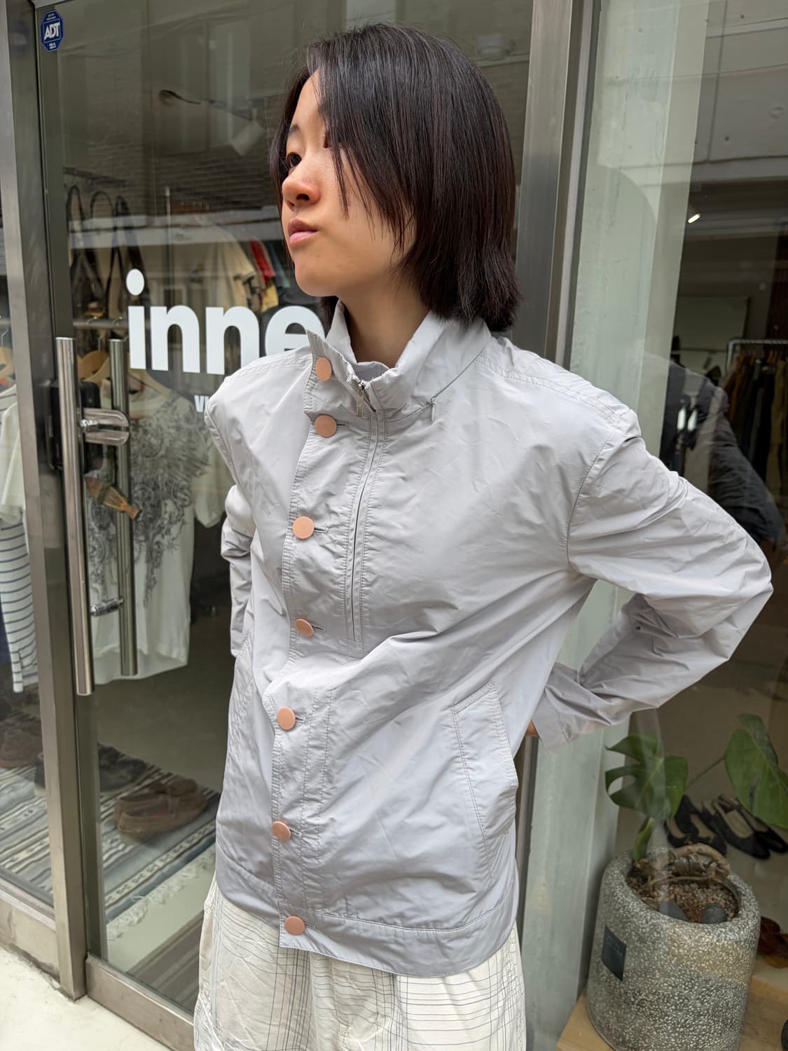 Solid Homme 라이트 그레이 하이넥 자켓 상품이미지6