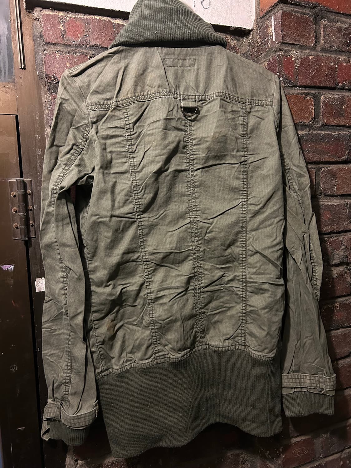 *rare design* 2000s 카키 야상 하이넥 자켓 상품이미지3