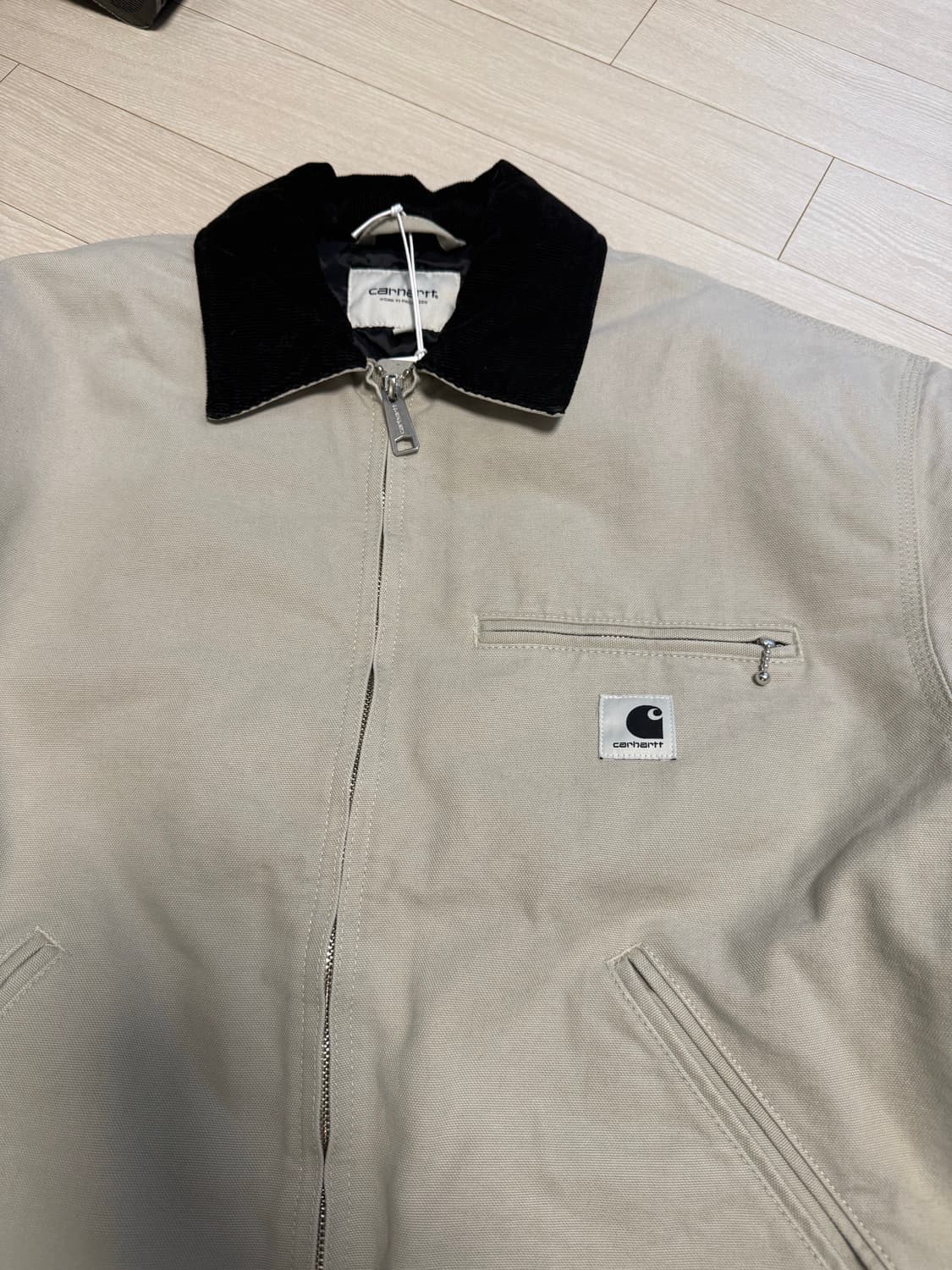 여성 OG 디트로이트 자켓 플뢰르 드 셀/블랙 스톤 캔버스 상품이미지1