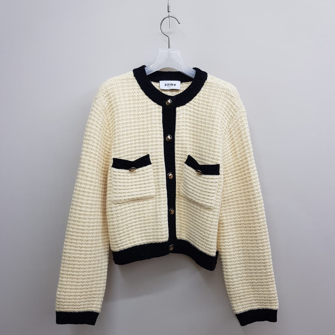 질스튜어트 2021 배색 라운드넥 가디건  F사이즈 상품이미지1