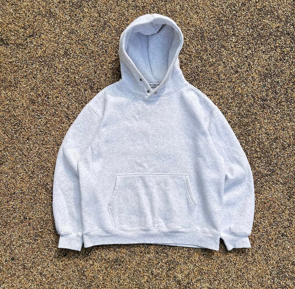 (입금1만원) 감마갤러리 플레인 스냅 후드 멜란지그레이 s 상품이미지2