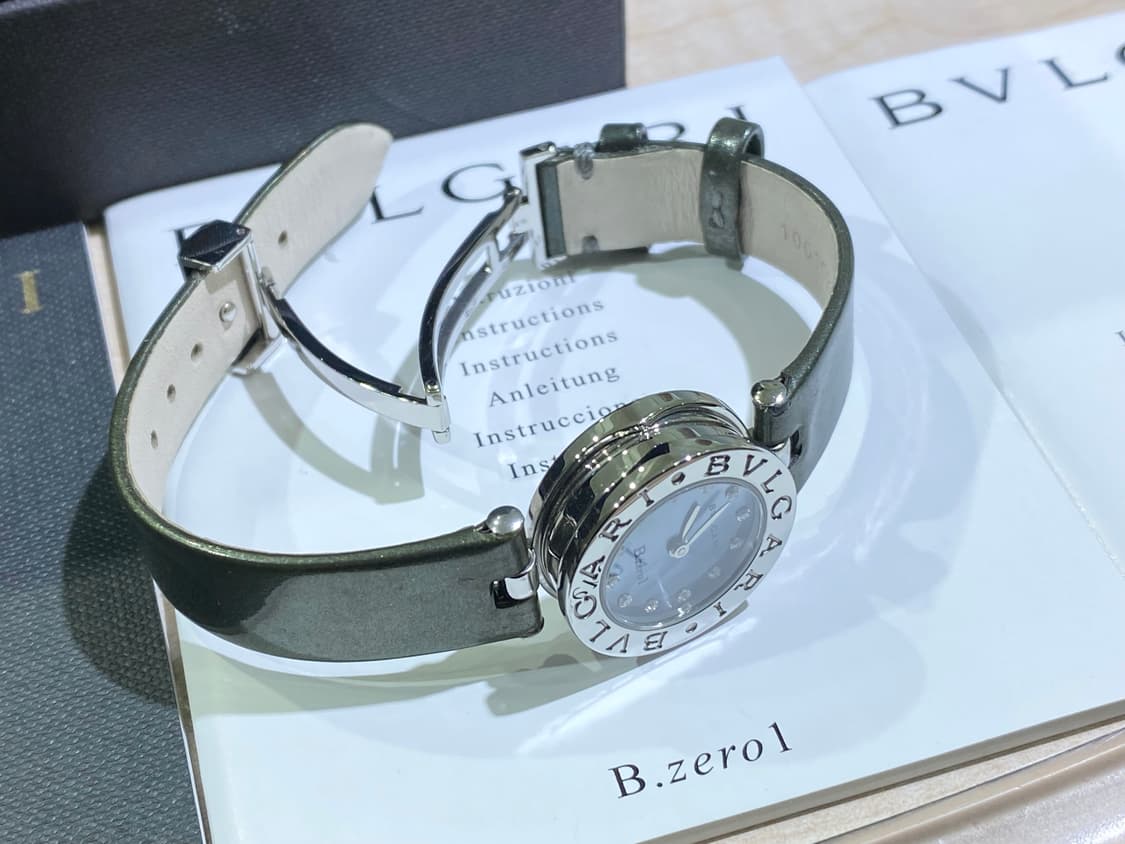 불가리 비제로원 블루 자개 다이아 12p 쿼츠 여성용 22mm 스몰 상품이미지5