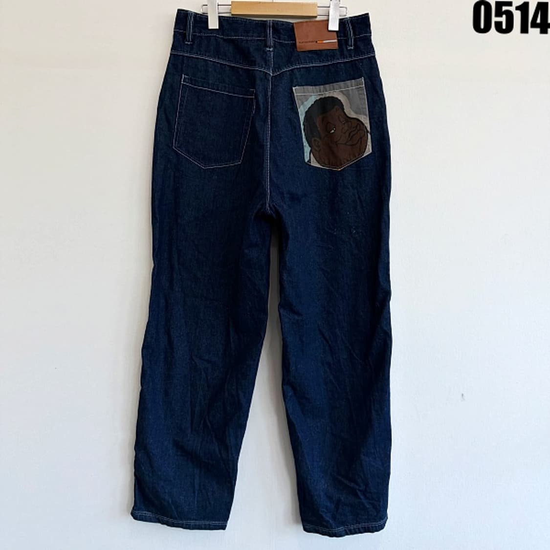 FUBU 플래티넘 와이드핏 팻알버트 자수 데님 팬츠 W34L32 0514 상품이미지8