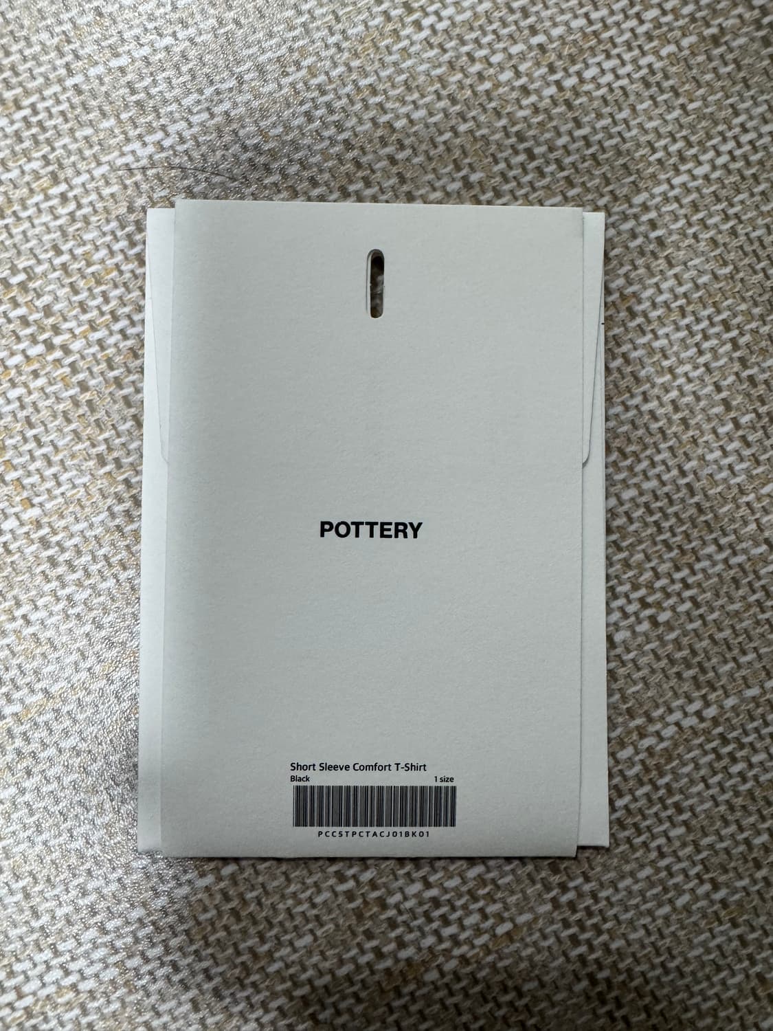 포터리 파인 코튼 반팔 컴포트 티셔츠 블랙 1 상품이미지4