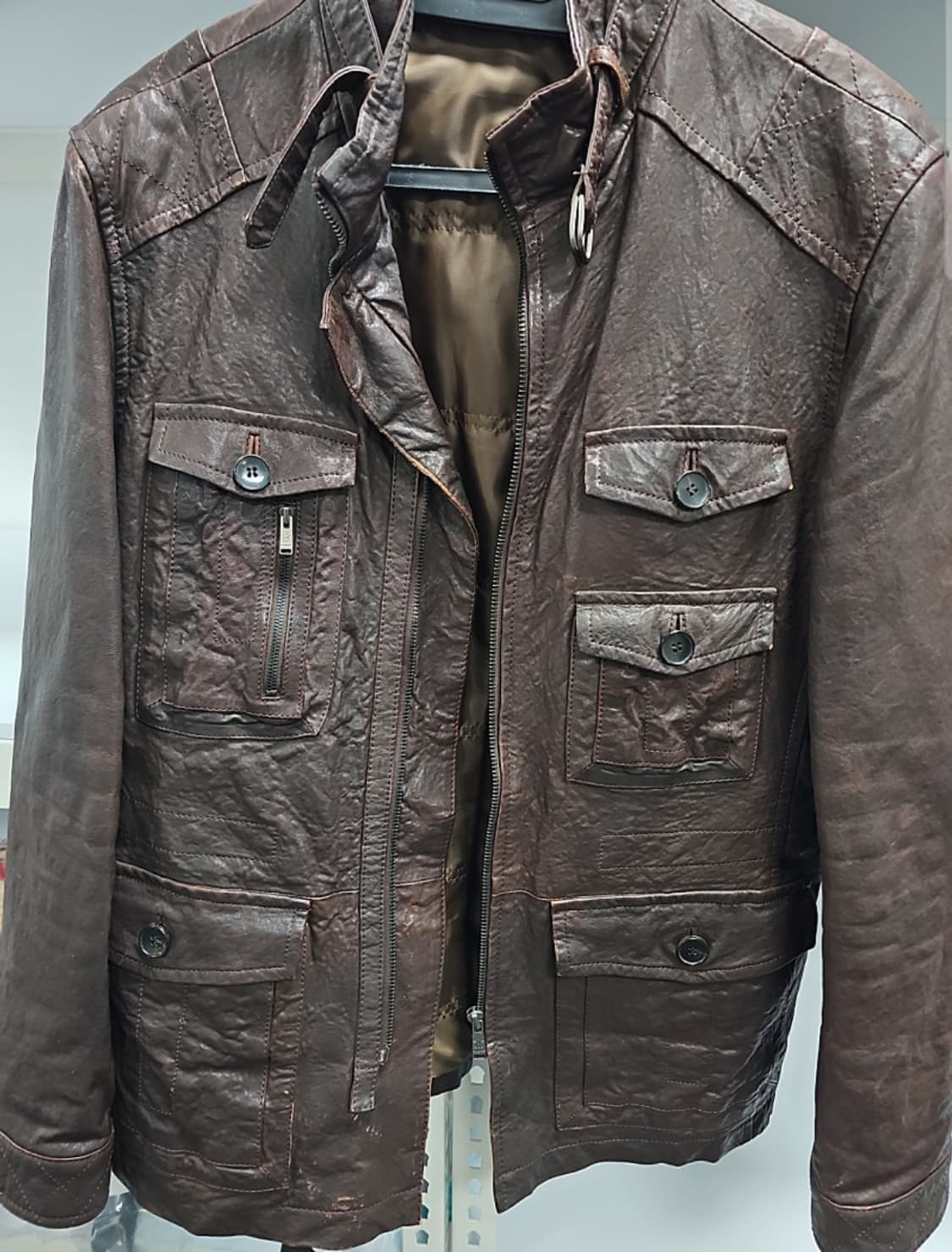 킨록 정품 남성 가죽자켓 가죽 잠바 100사이즈 팝니다 상품이미지1