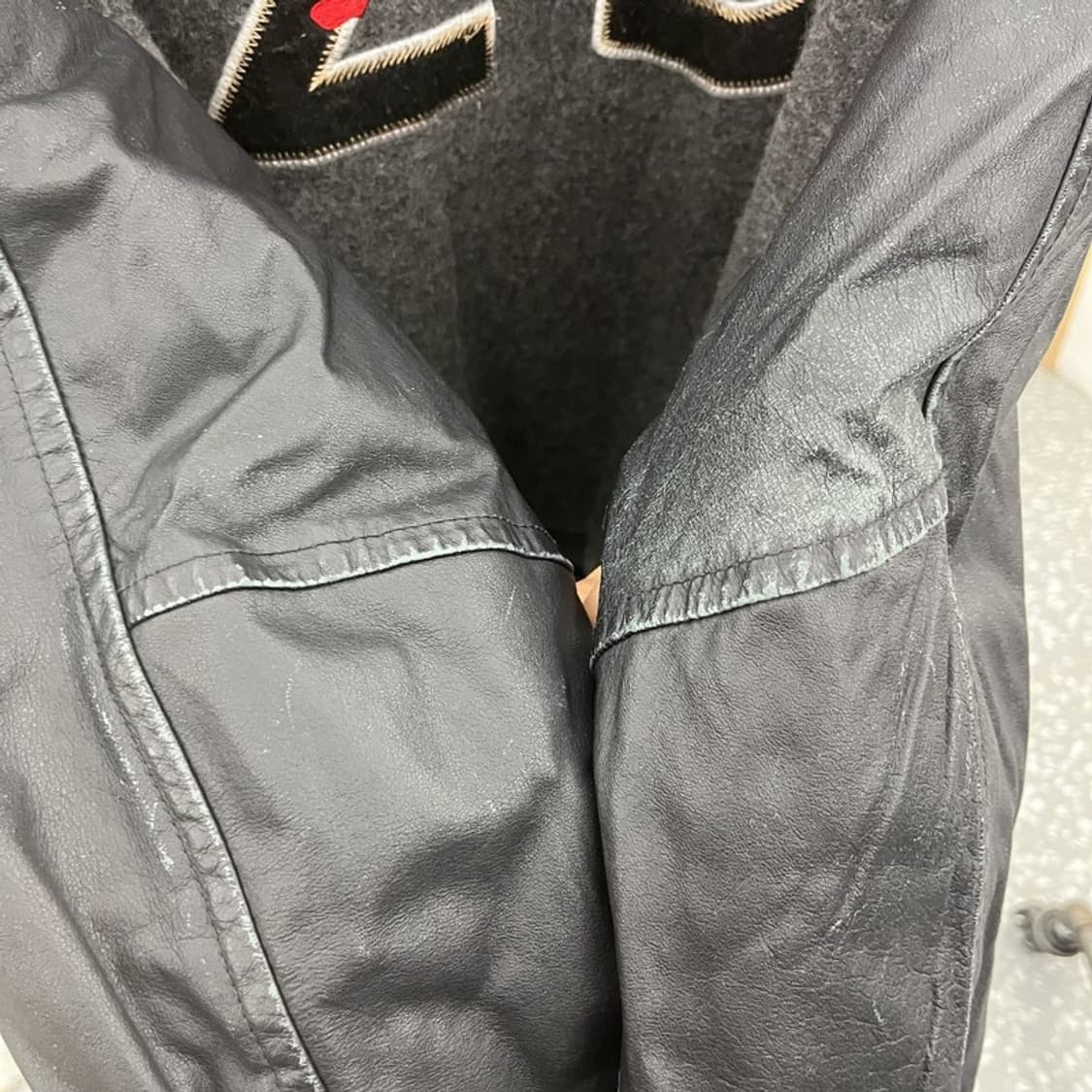 나이키 조던 희귀 올드스쿨 레트로 소가죽 바시티 자켓 100 C10870 상품이미지8