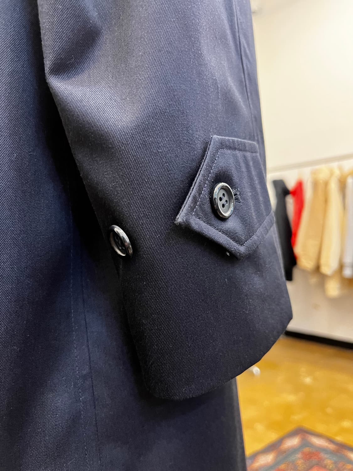 80's 버버리 발마칸 코트 다크네이비 상품이미지7