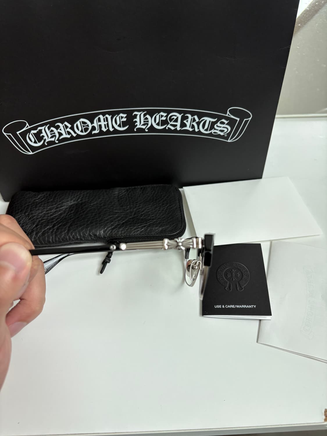 크롬하츠 안경 보넨노이슈어2 블랙 실버 새상품급 판매 상품이미지5