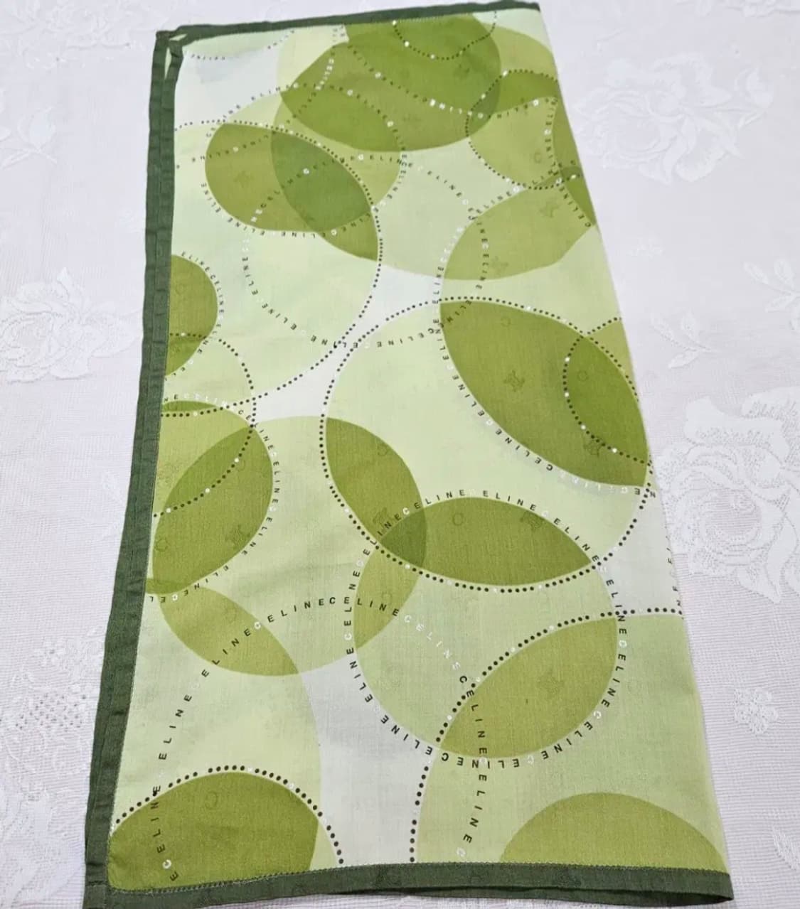 정품 셀린느(CELINE) 로고 올오버 손수건 상품이미지5