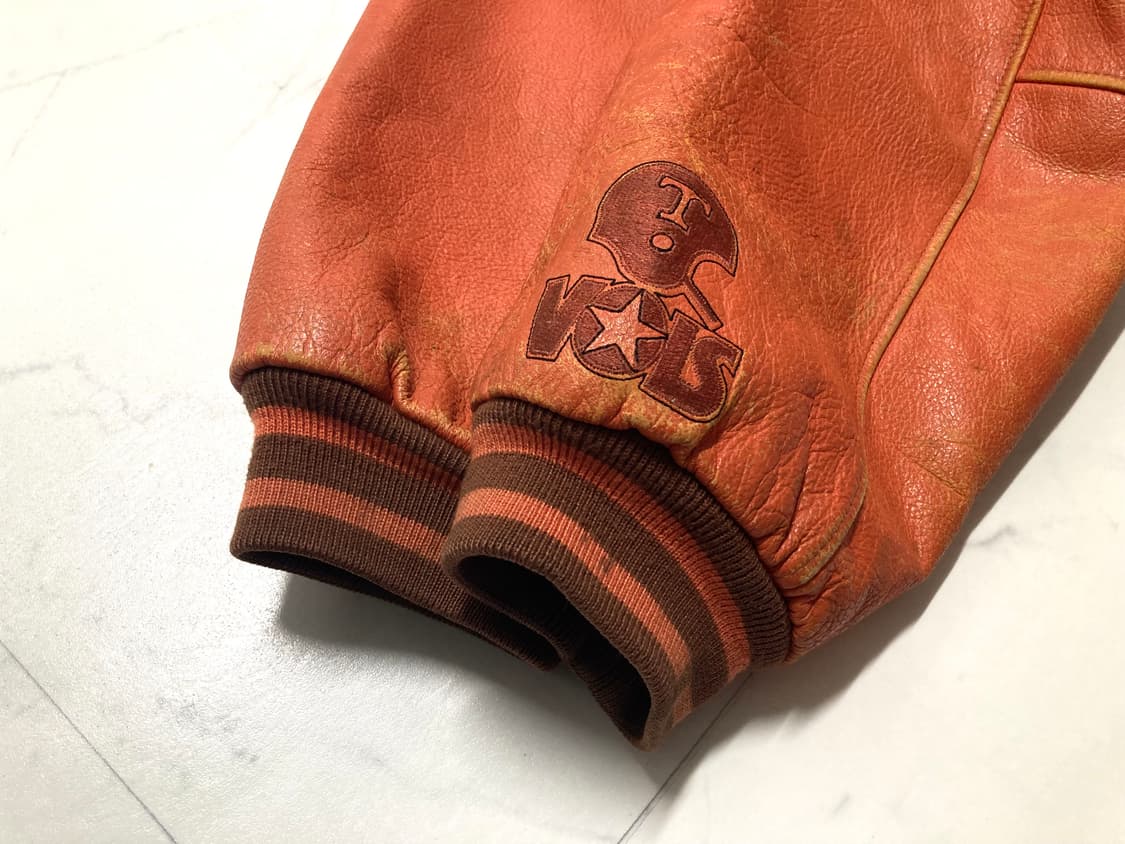 80-90s 테네시 Vols 소가죽 울 바시티 자켓 110-115 상품이미지6