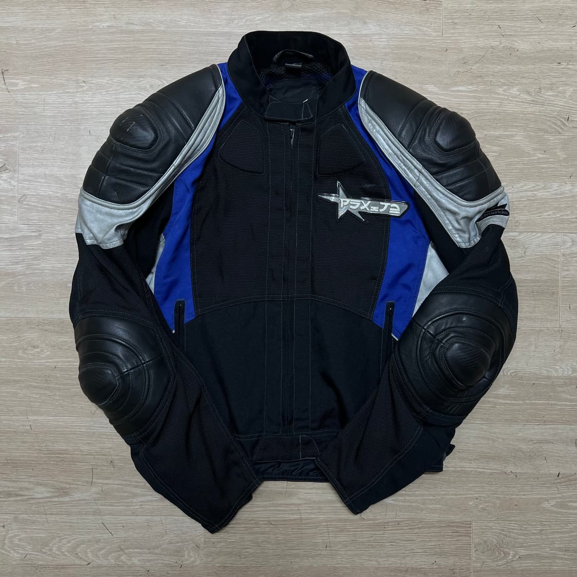 하인게릭 쉘텍스 배색 레이싱 바이커 자켓 [블랙] L/100 상품이미지1