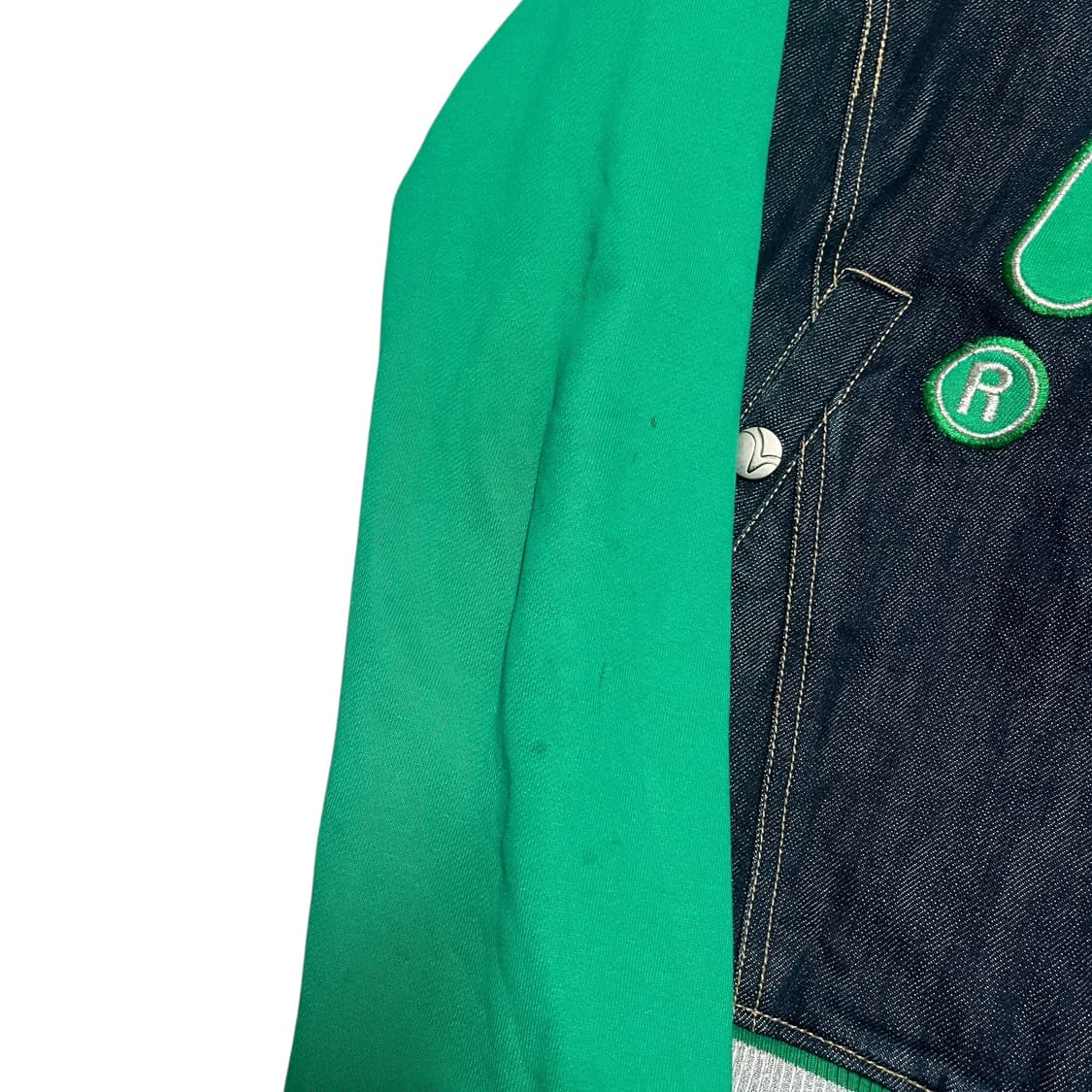 에비수 데님 배색 올드스쿨 빅로고 집업 자켓  상품이미지6