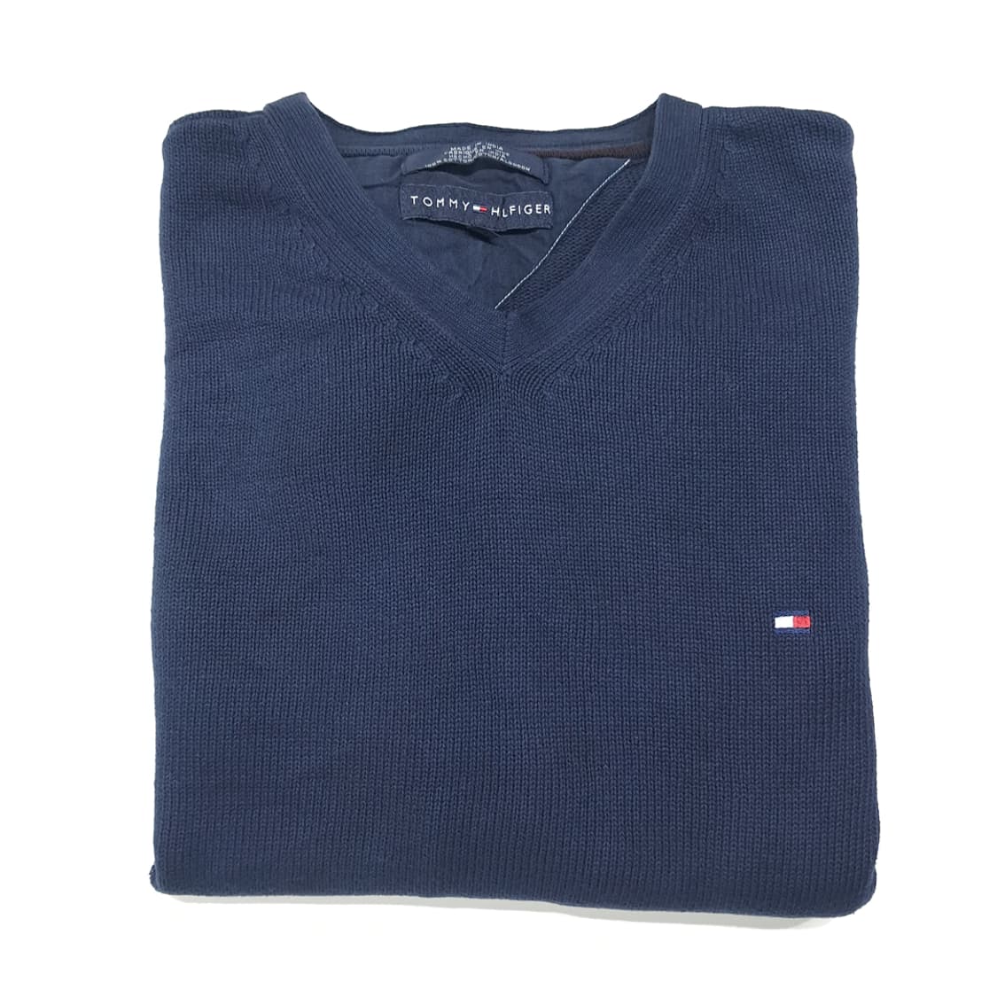 CL823 XL 타미힐피거 90s 박스핏 브이넥 네이비 니트 스웨터 상품이미지7