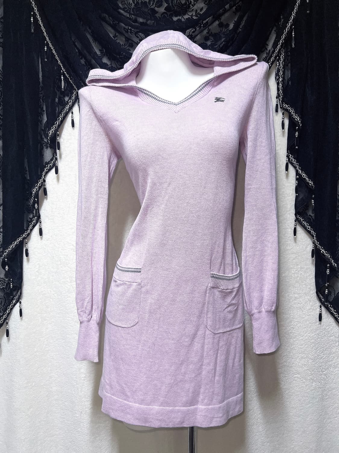 버버리 블루라벨 라벤더 후드 니트원피스 로맨틱갸루 로걀 핀터 하치 러블리 상품이미지2