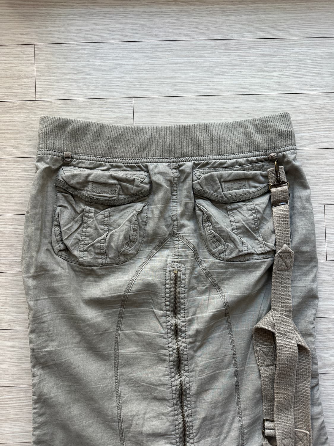 G.O.A goa 고아 카키 카고 본디지 맥시 스커트 상품이미지3