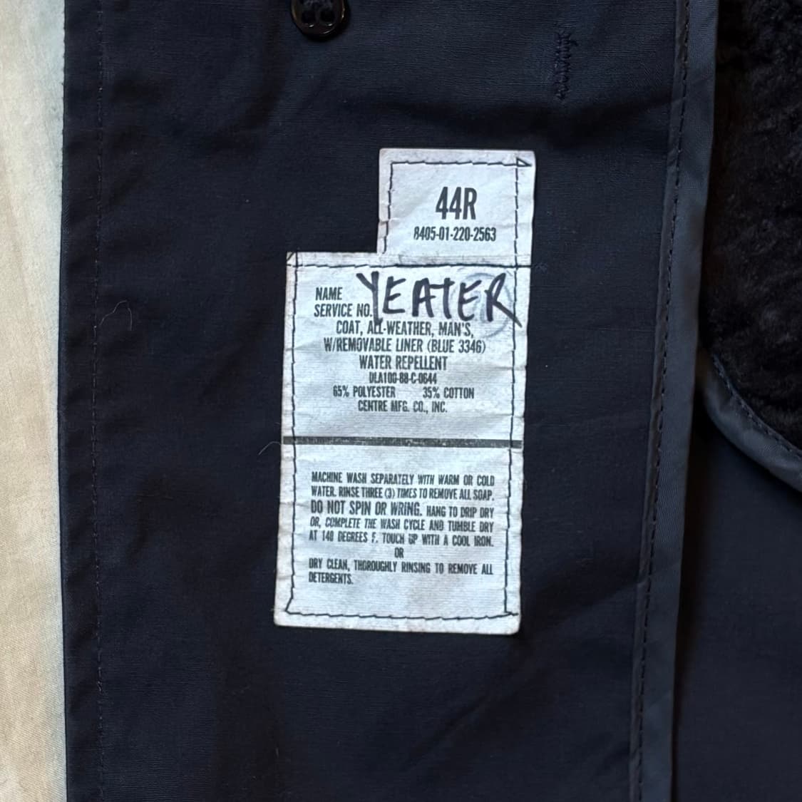 [44R] 80s US Army All Weather Coat 상품이미지6