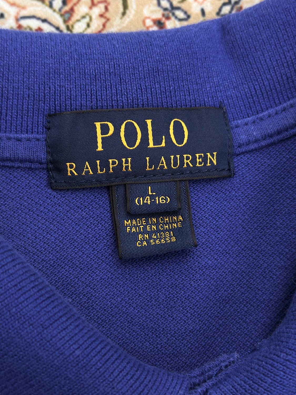 폴로 랄프로렌 블루/옐로우 빅포니 카라티  상품이미지5