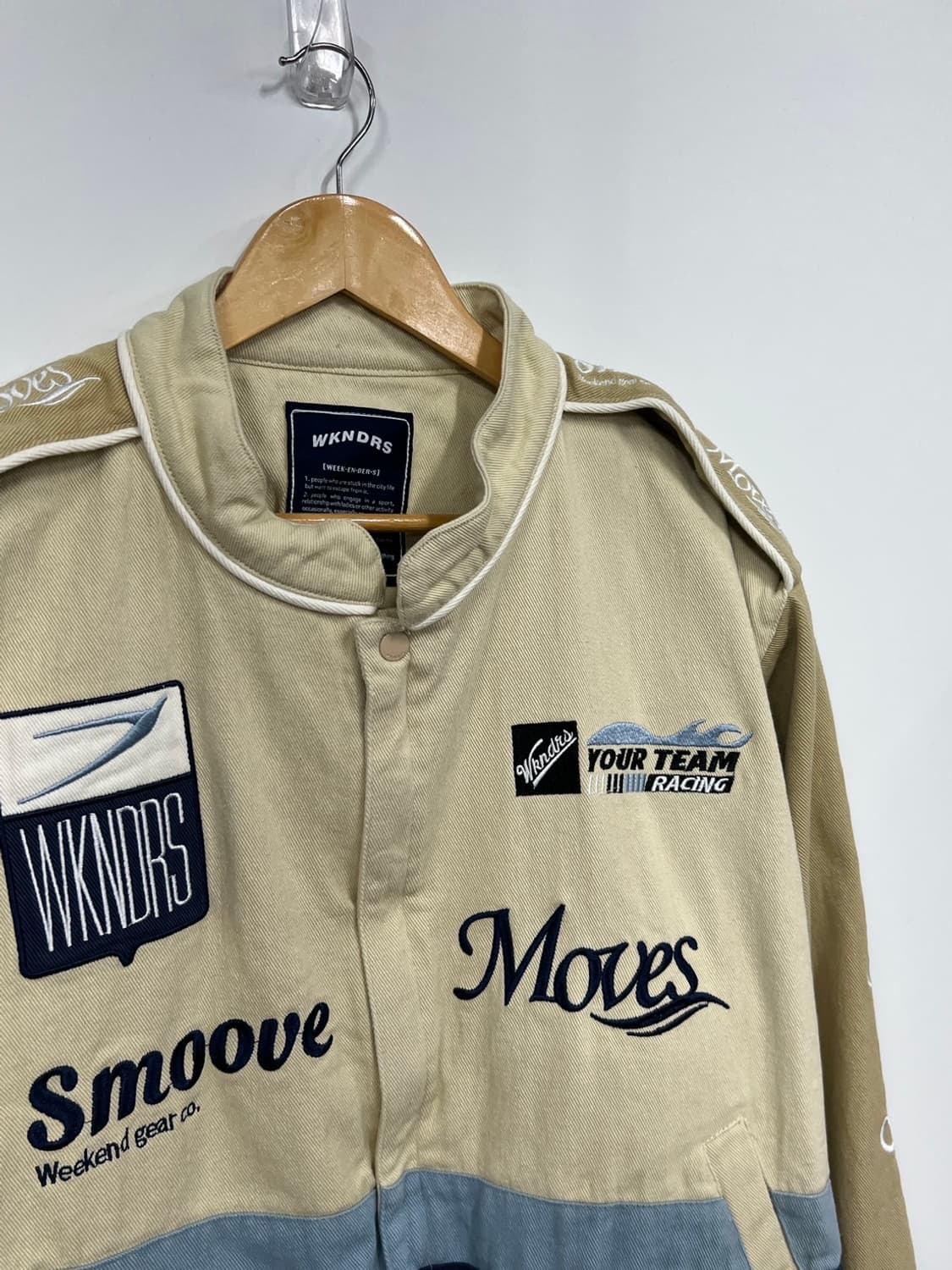 위캔더스 패치 레터링 레이싱 자켓 상품이미지2