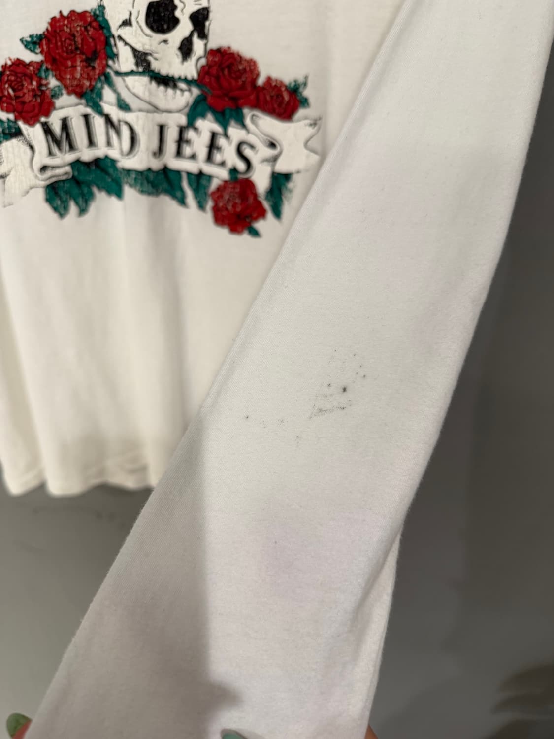 skull printing v-neck long sleeve 상품이미지9