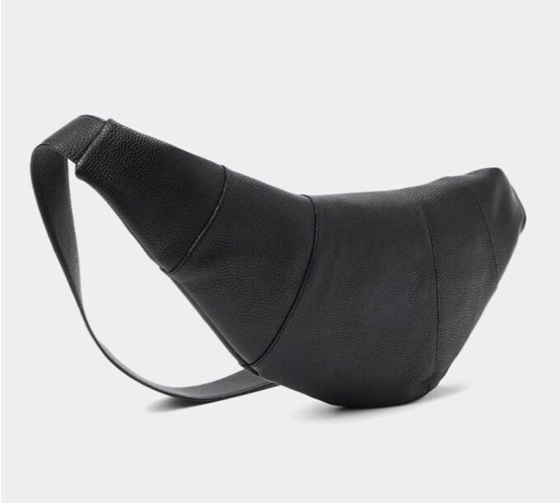 타임옴므 블랙 가죽 크루아상 호보백 숄더백 상품이미지2