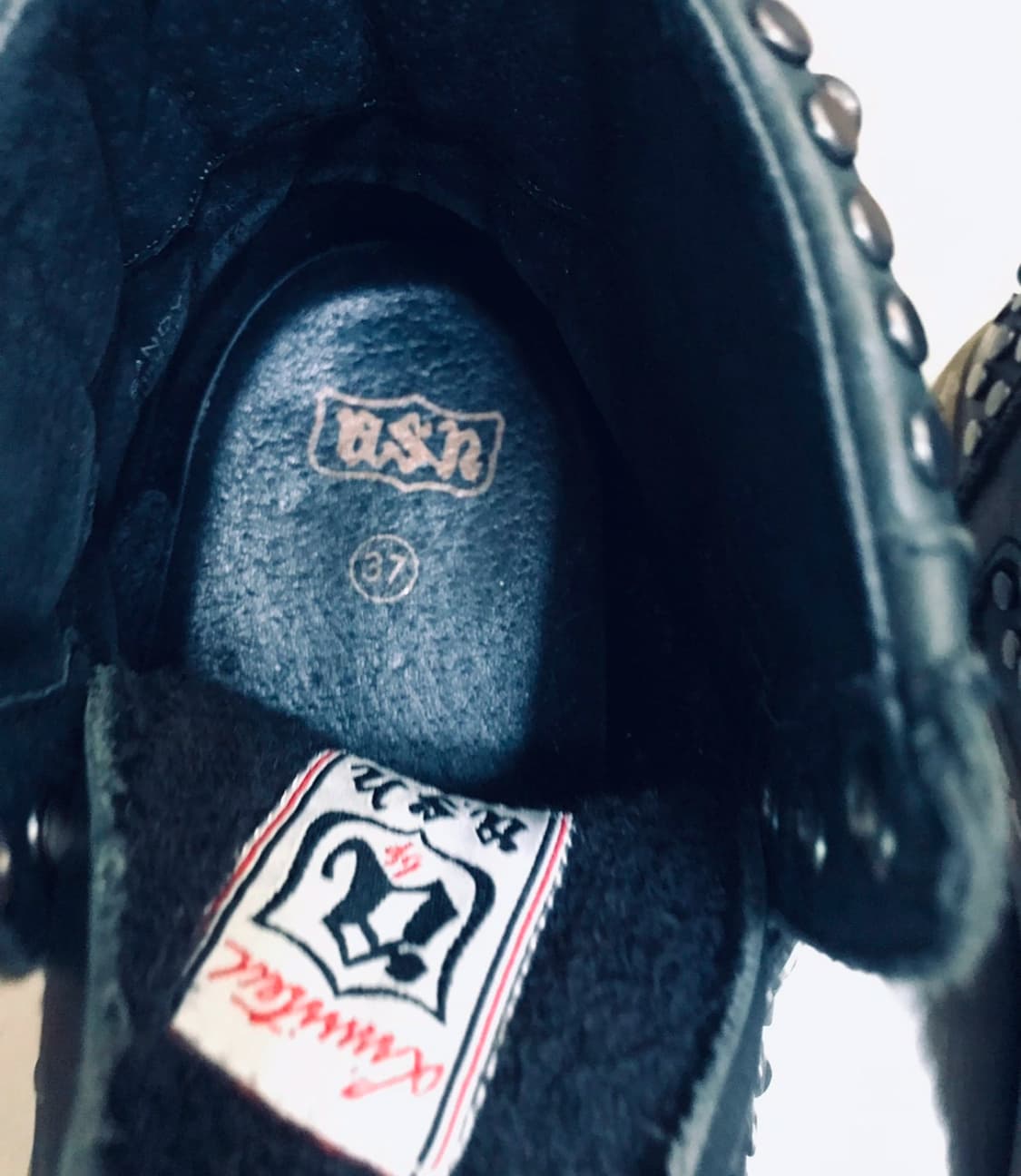 아쉬 ash 스터드 블랙 레더 스니커즈 37 상품이미지4