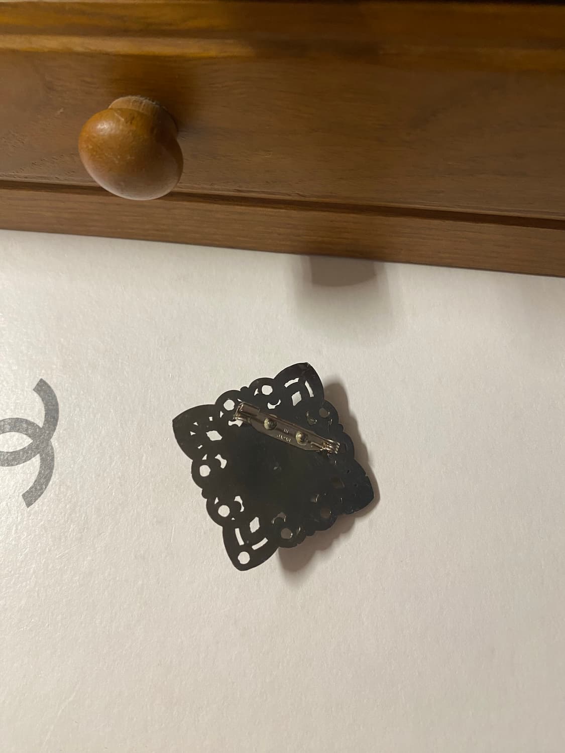 일본 수입 빈티지 오벌 스톤 브로치 상품이미지4