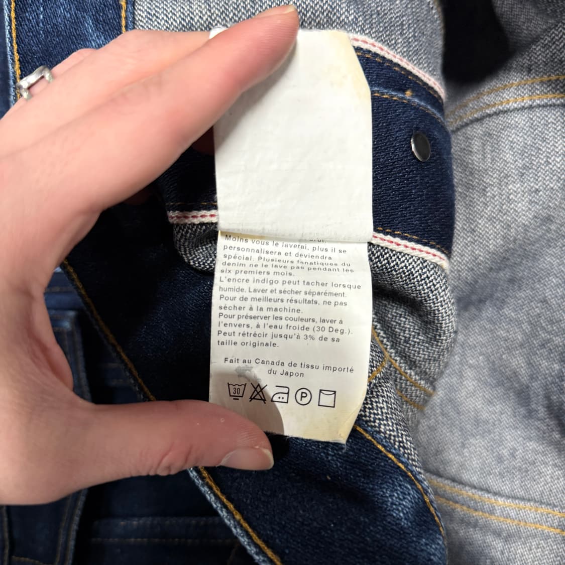 Naked & Famous 셀비지 데님 트러커 자켓 인디고 블루 상품이미지8