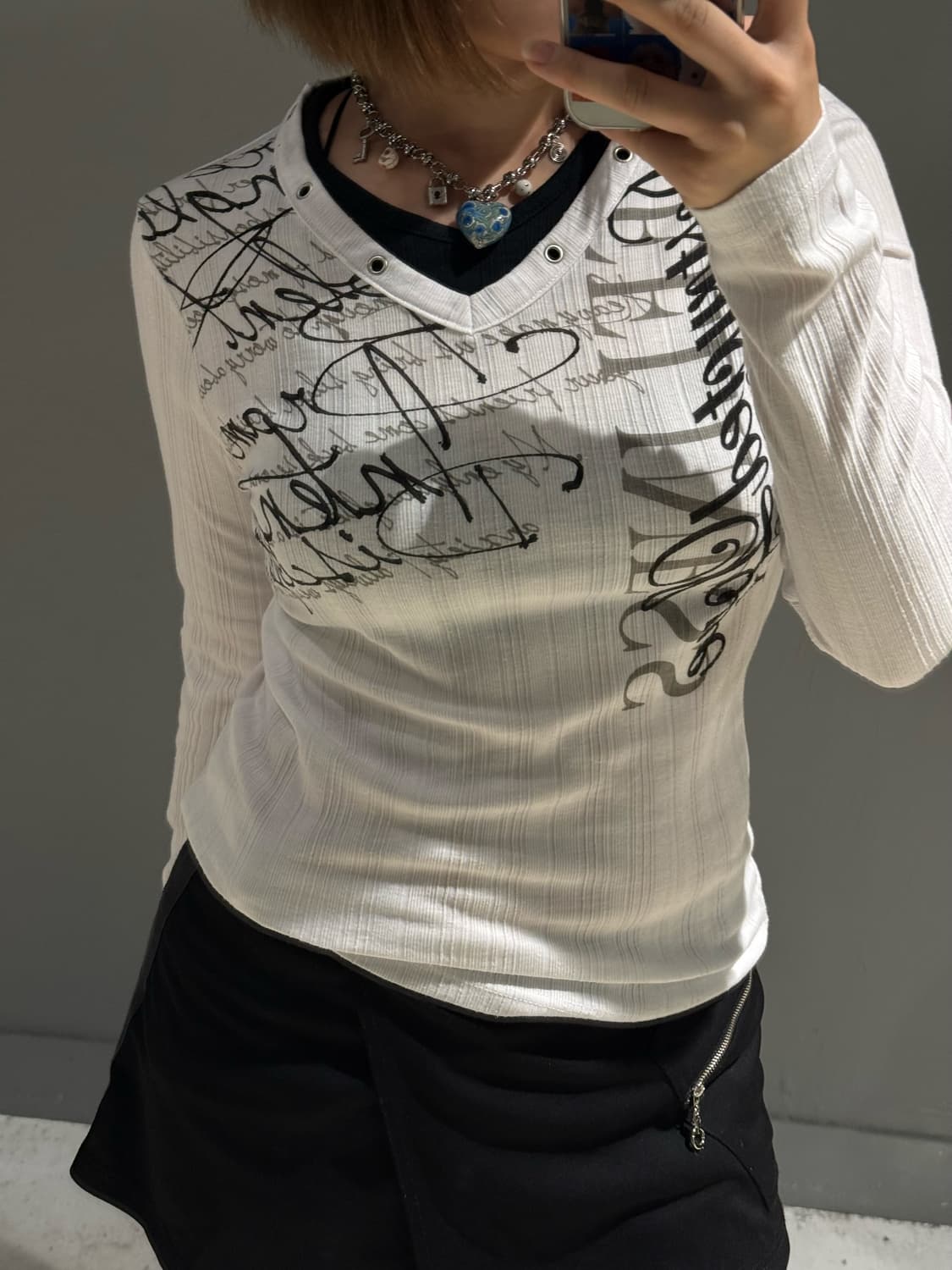 layered detail lettering long sleeve 상품이미지3