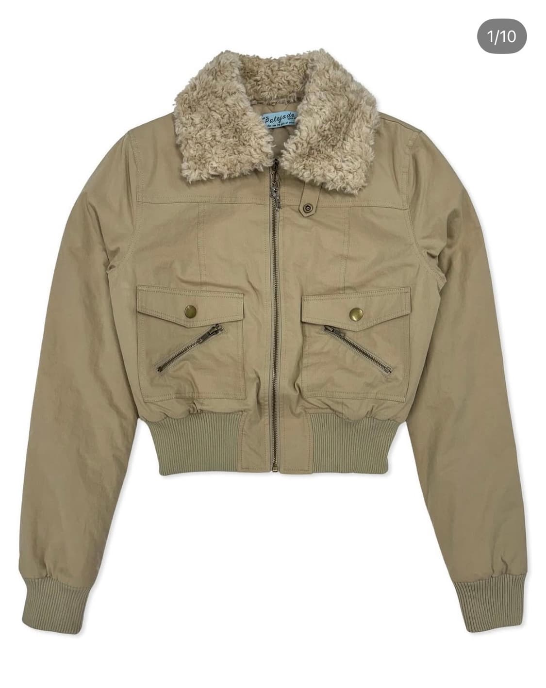 [실사O] 페일제이드 빈티지 코튼 패디드 봄버 점퍼 베이지 상품이미지1
