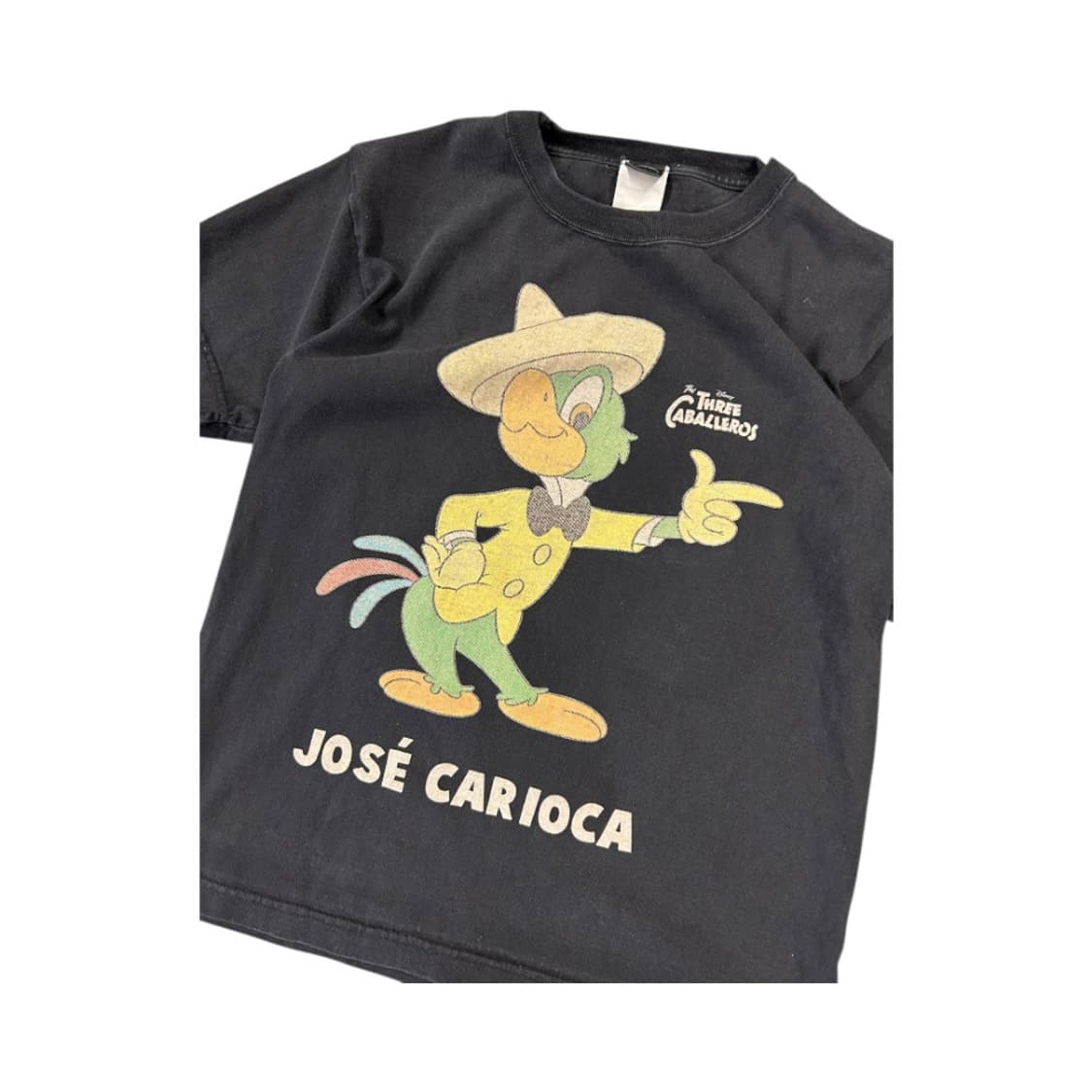 S) 디즈니 JPN 블랙 호세 카리오카 프린트 반팔티 T-107 상품이미지2