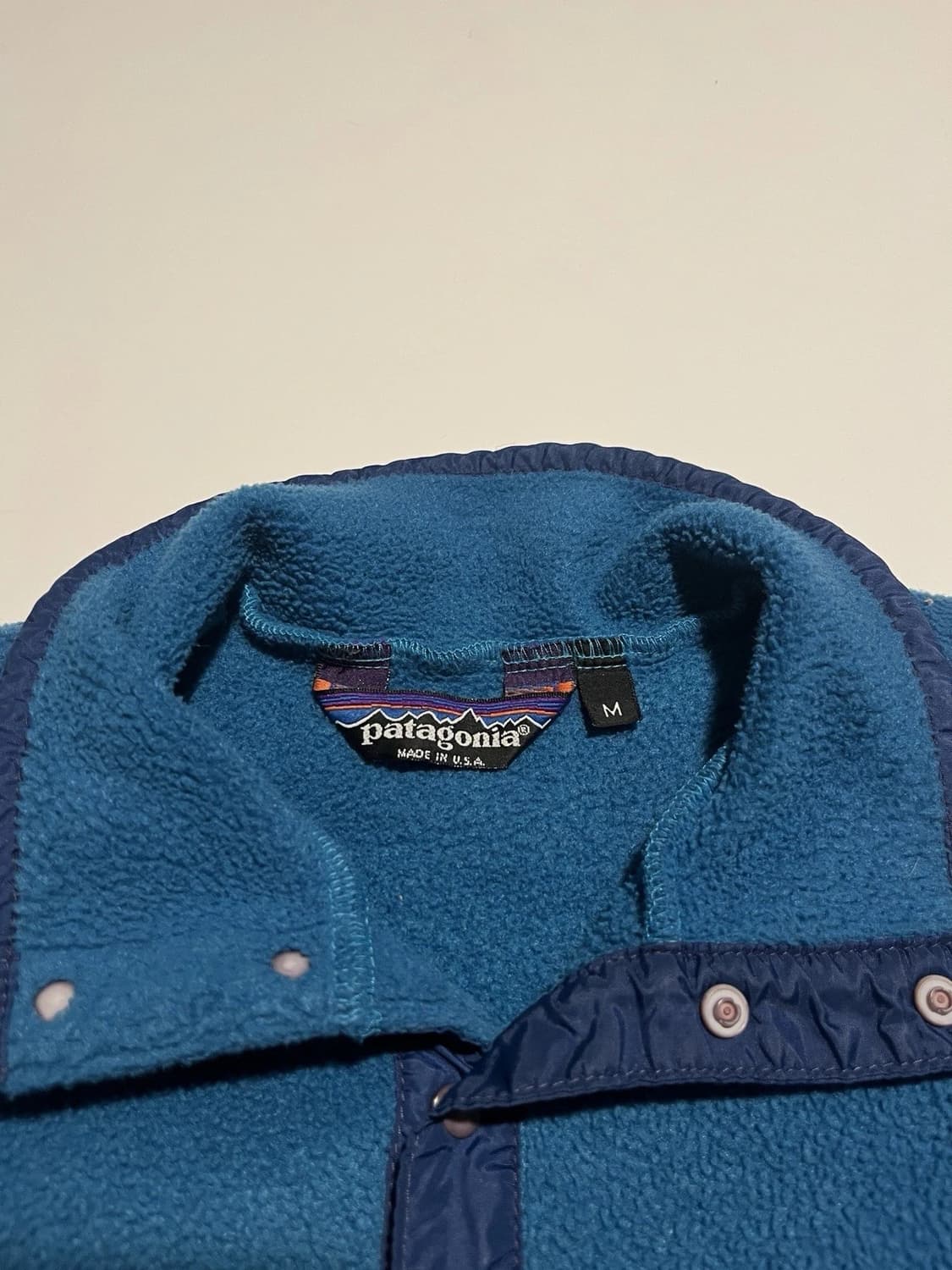80s 파타고니아 신칠라 스냅-T 블루/네이비 USA 상품이미지4
