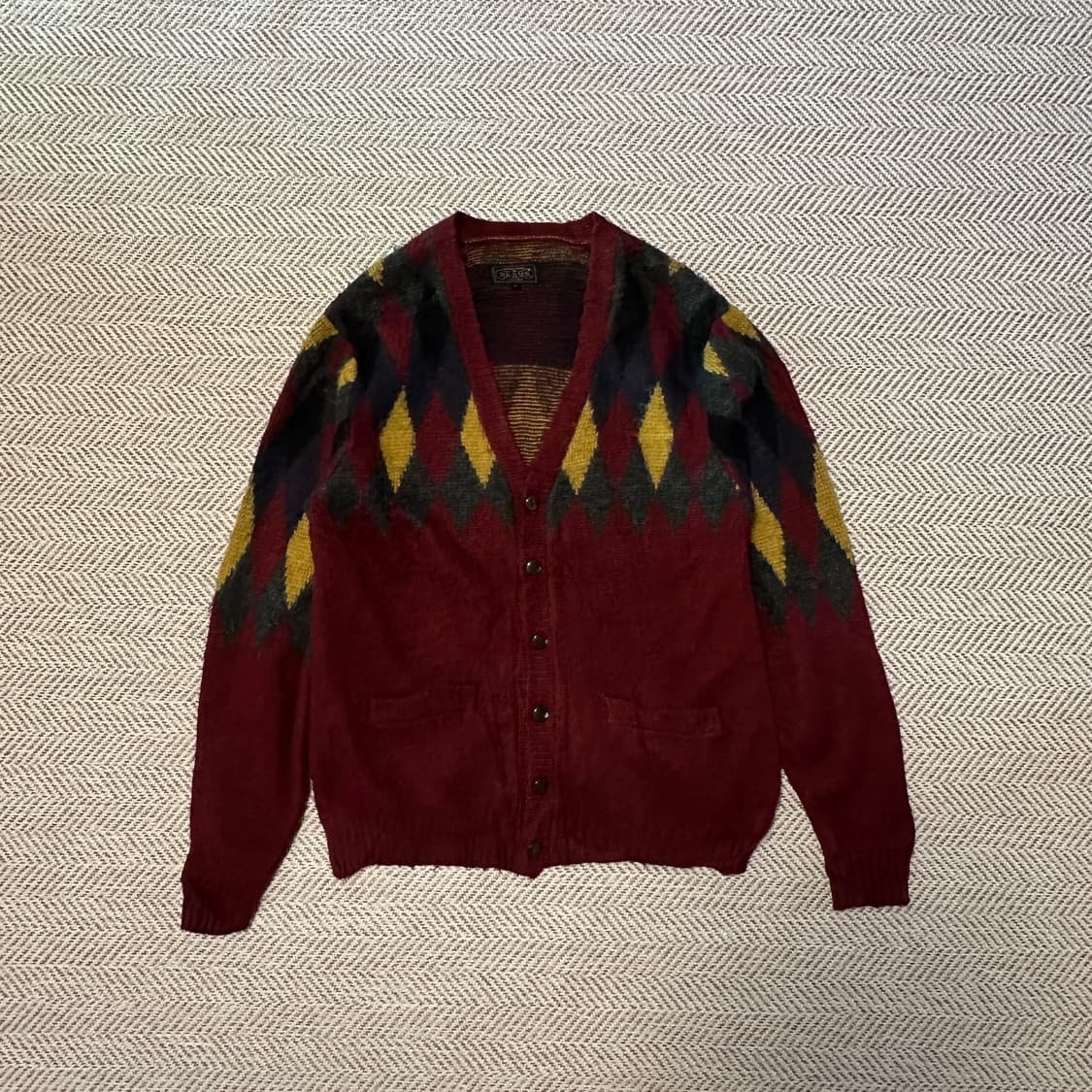 BEAMS PLUS argyle knit cardigan 상품이미지1