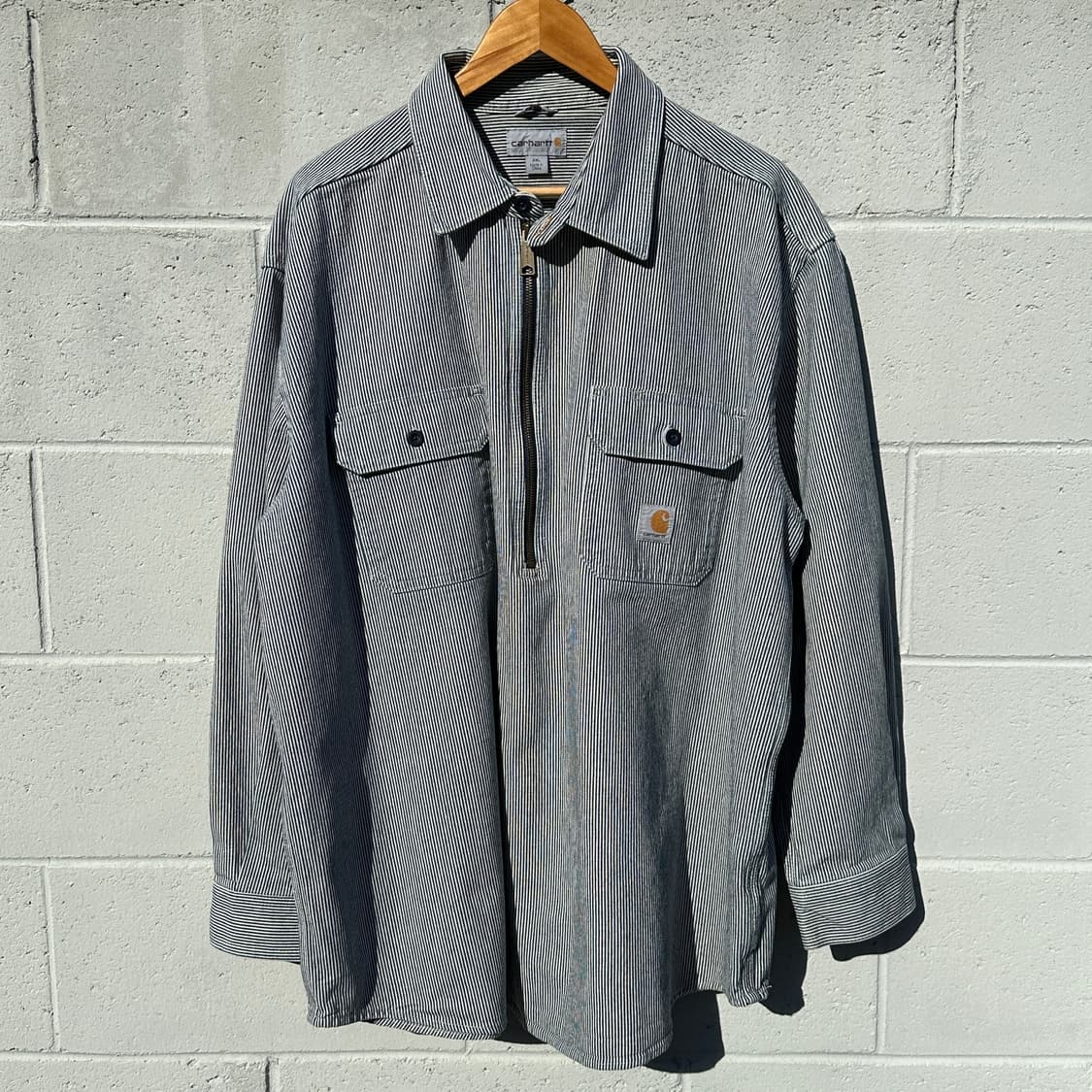 [115] 칼하트 히코리 하프집업 워크 셔츠 상품이미지1