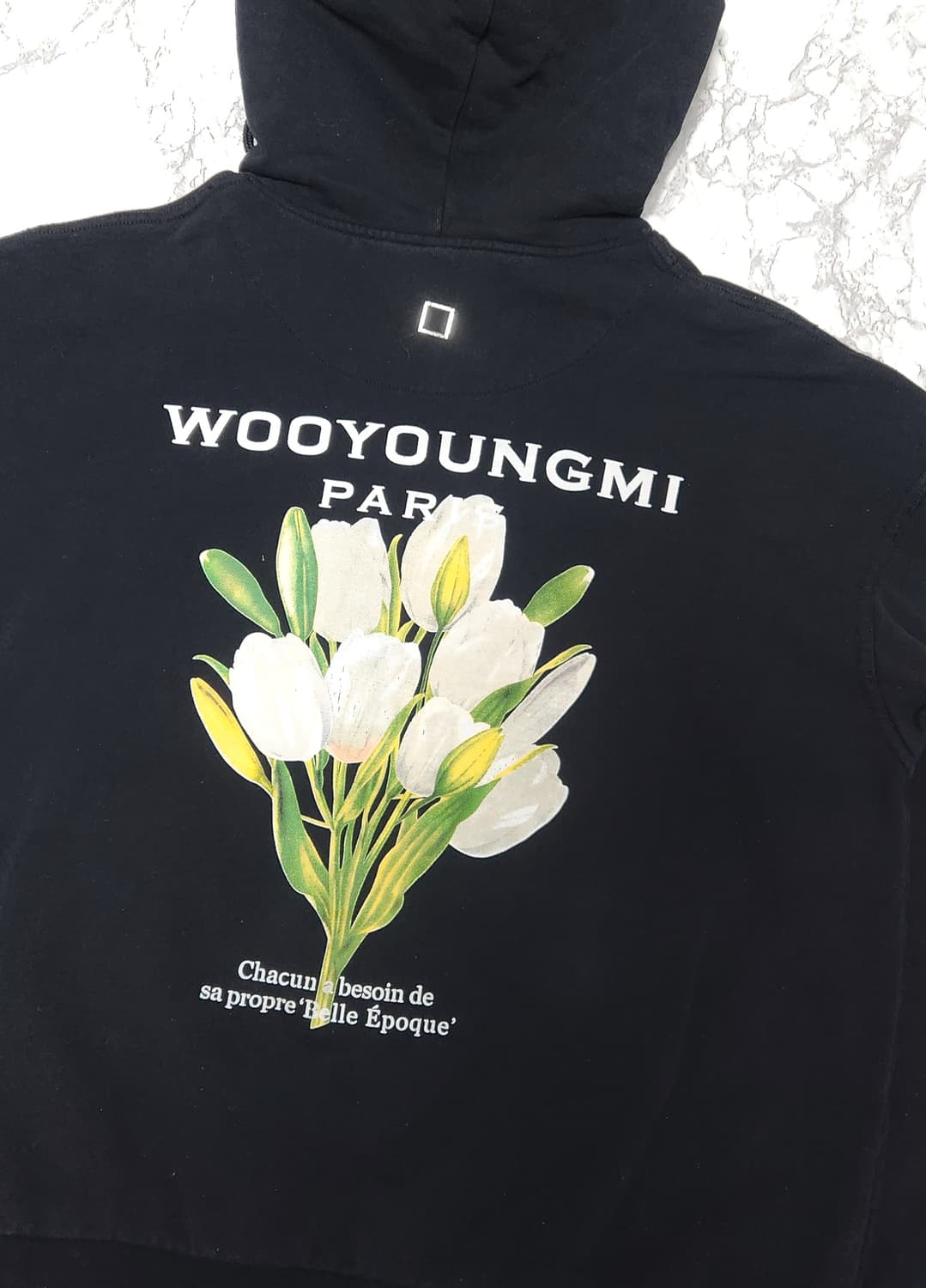 우영미 22ss 플라워 빅로고 후드티 46사이즈 상품이미지2